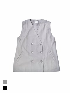 silver button gilet