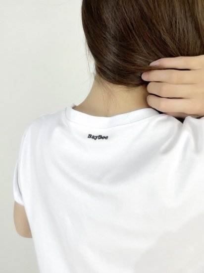 予約】fringe Heart T-shirt(white) - BayBee