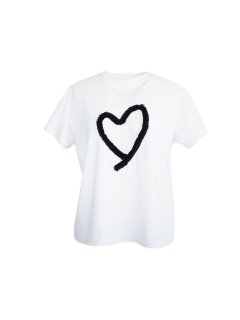 fringe Heart T-shirt(white)