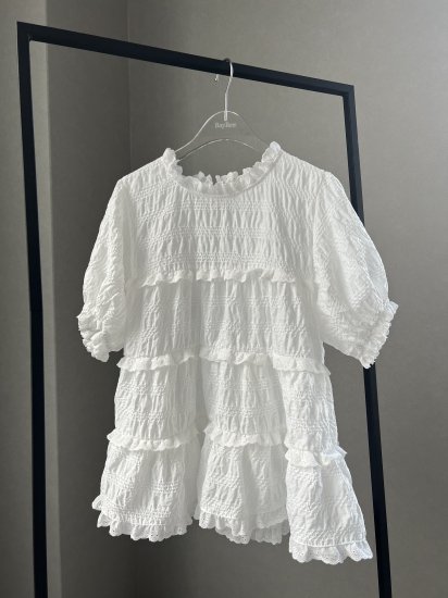 lace tiered blouse(white) - BayBee