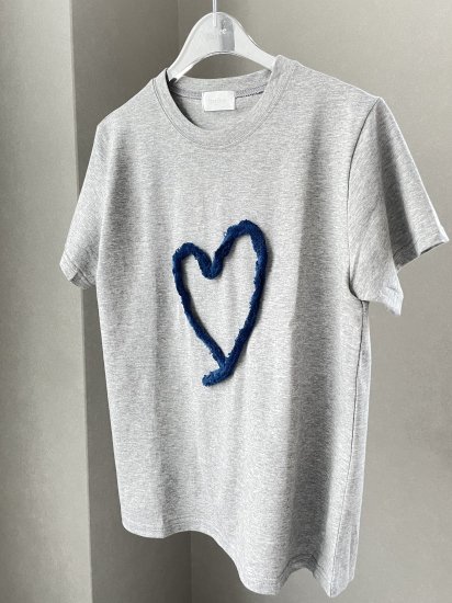 fringe Heart T-shirt(gray) - BayBee