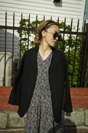 light linen jacket(black) - BayBee