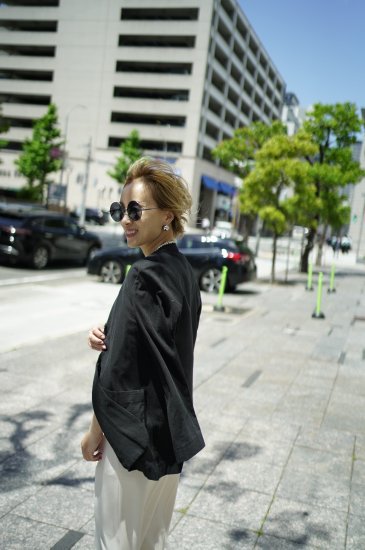 light linen jacket(black) - BayBee