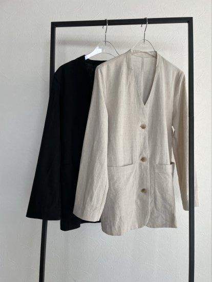 light linen jacket(black) - BayBee