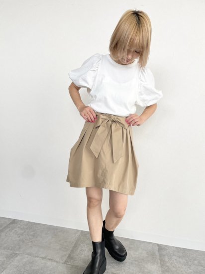 active mini skirt(beige) - BayBee