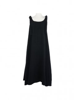 gauze flare dress(black)