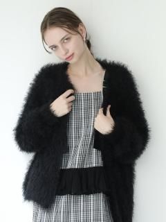 shaggy cardigan(black)