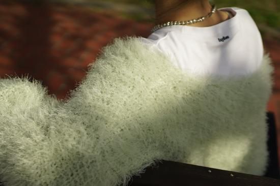 shaggy cardigan(mint) - BayBee