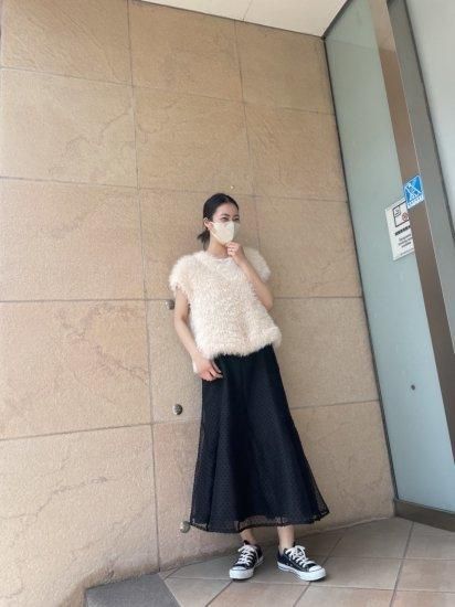 shaggy knit vest (ivory) - BayBee shaggy knit vest (ivory) - BayBee