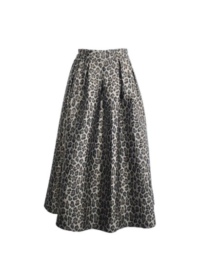 leopard jacquard skirt - BayBee