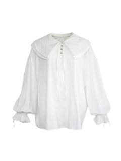 double collar blouse(white)