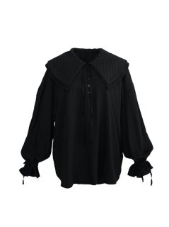 double collar blouse(black)