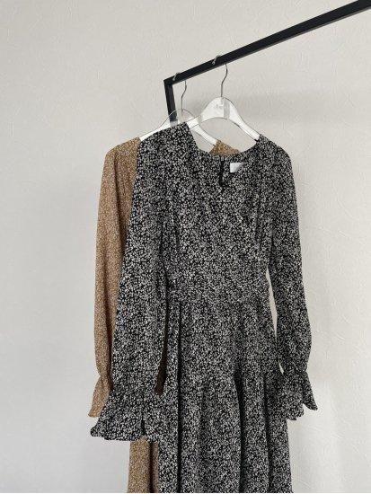 Bay Bee flower cache-coeur dress ブラック flower cache-coeur dress - BayBee