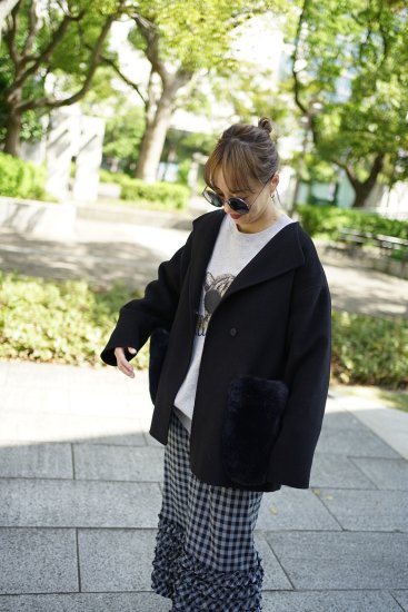 Baybee fur pocket wool rever coat - megasoftsistemas.com.br