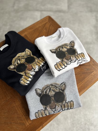 予約】BayBee tiger kids sweat(3color) - BayBee