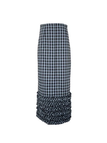 baybee whole cake skirt(gingham blue)S商品説明 - ひざ丈スカート