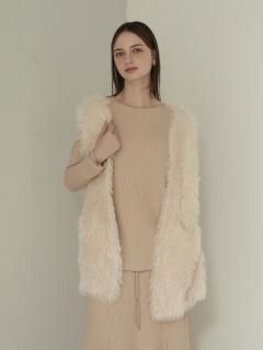 shaggy knit gilet