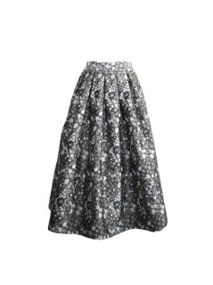 flower jacquard skirt(gray)