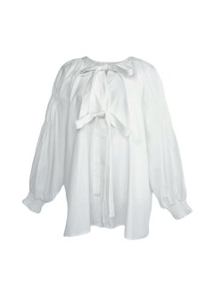 ribbon tuck blouse(white)