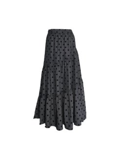 three tiered skirt(dot gray)