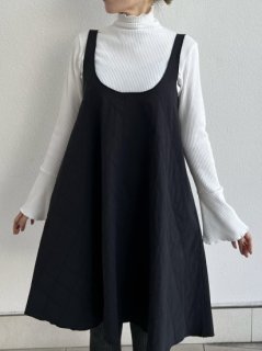 【予約】quilting flare dress(black)
