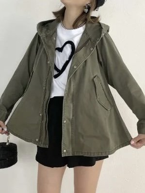 予約】hood collar military JK(khaki) - BayBee