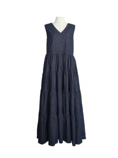 ͽdenim tiered dress(indigo)