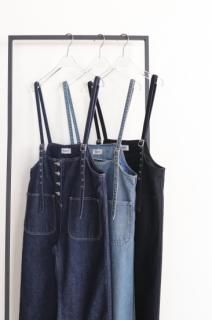 ͽbutton design denim salopette