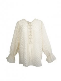 lace up blouse(ivory)