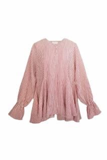 stripe flare blouse(red)