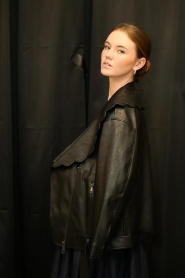 BayBee scallop collar JK(eco leather)