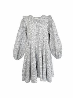 flower flare dress(blue)