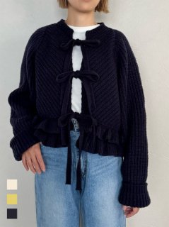 ribbon frill cardigan