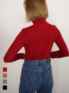 slanting frill blouse(black) - BayBee