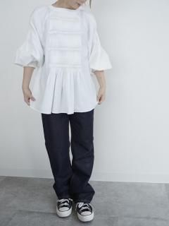 SETribbon tuck blouse & BayBeeDENIM(Nonwash)