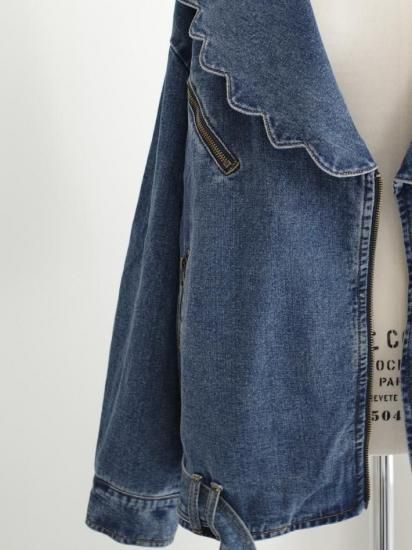 予約】scallop collar denim JK - BayBee