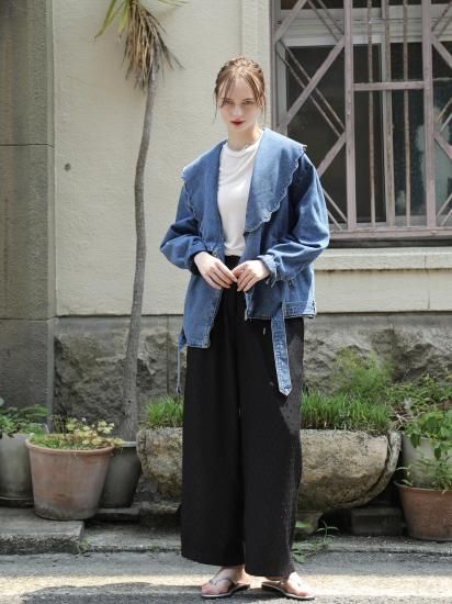 ジャケット・アウター BayBee scallop collar JK(eco leather) ジャケット・アウター BayBee scallop collar JK(eco leather