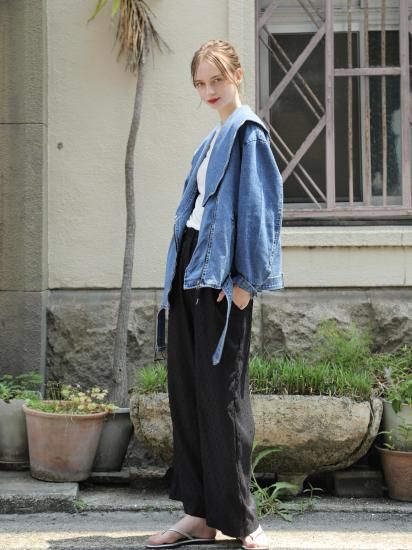 ジャケット・アウター BayBee scallop collar JK(eco leather) ジャケット・アウター BayBee scallop collar JK(eco leather