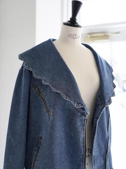 BayBee scallop collar JKエコレザージャケット BayBee scallop collar JKエコレザージャケット BayBee scallop