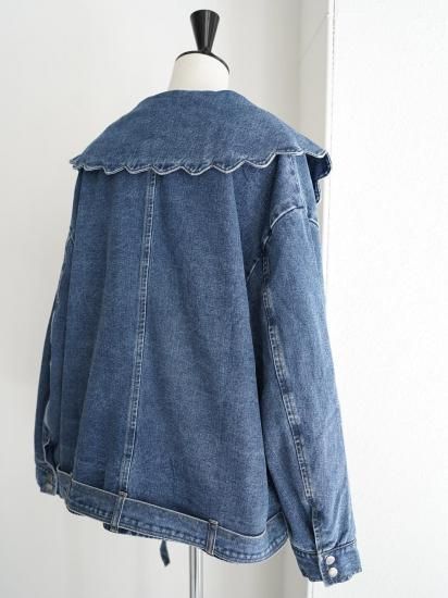 BayBee scallop collar JKエコレザージャケット BayBee scallop