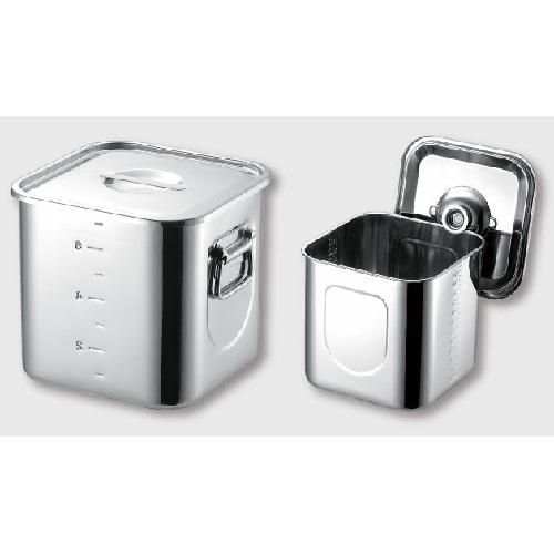 YUKIWAステンレス角キッチンポットSIZE25.5 KO 深型 角キッチンポット