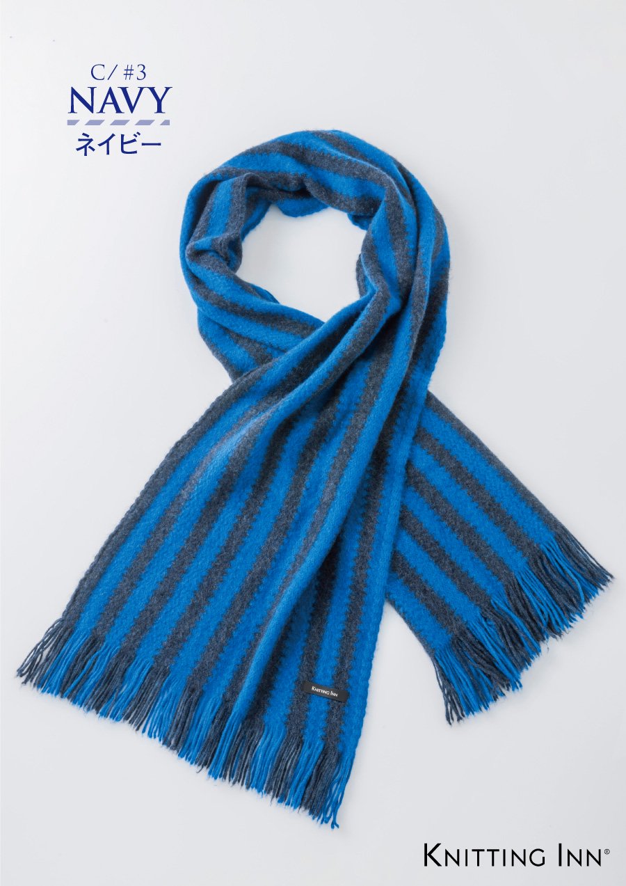 【１０％ＯＦＦ】F-3264　カシミヤ／セーブル混 ミンク仕上げマフラー2017／SABLE BLEND CASHMER MINKY SCARF -  KNITTING INN 　 松井ニット技研