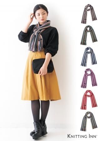 F-3324 カシミヤリブマフラー2019／CASHMERE RIBBED SCARF - KNITTING