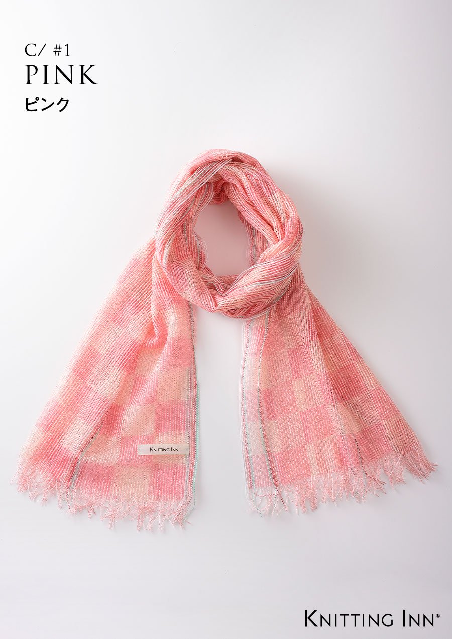 F-3325 コットン市松ストール2020／COTTON CHECKED SCARF