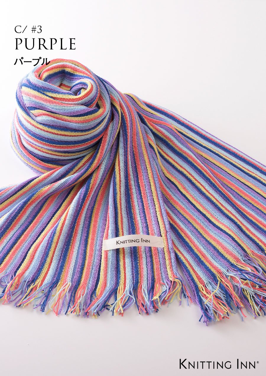 F-3326 コットンリブマフラー2020／COTTON RIBBED SCARF - KNITTING