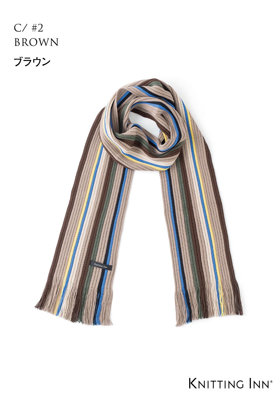 F-3334 ウールリブマフラー2020／WOOL RIBBED SCARF