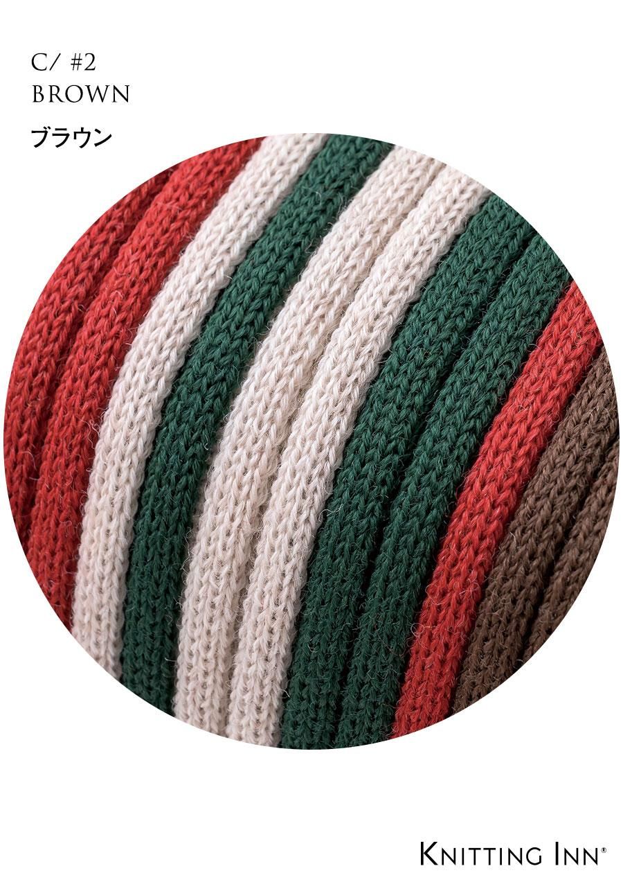 F-3351 ウールリブマフラー2022／WOOL RIBBED SCARF - KNITTING