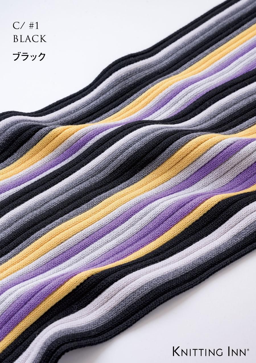 F-3351 ウールリブマフラー2022／WOOL RIBBED SCARF - KNITTING