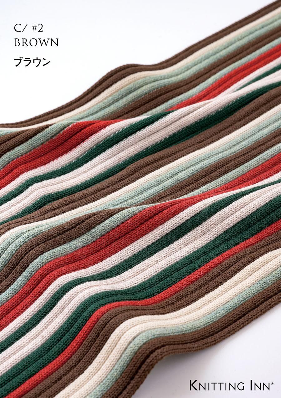 F-3351 ウールリブマフラー2022／WOOL RIBBED SCARF - KNITTING