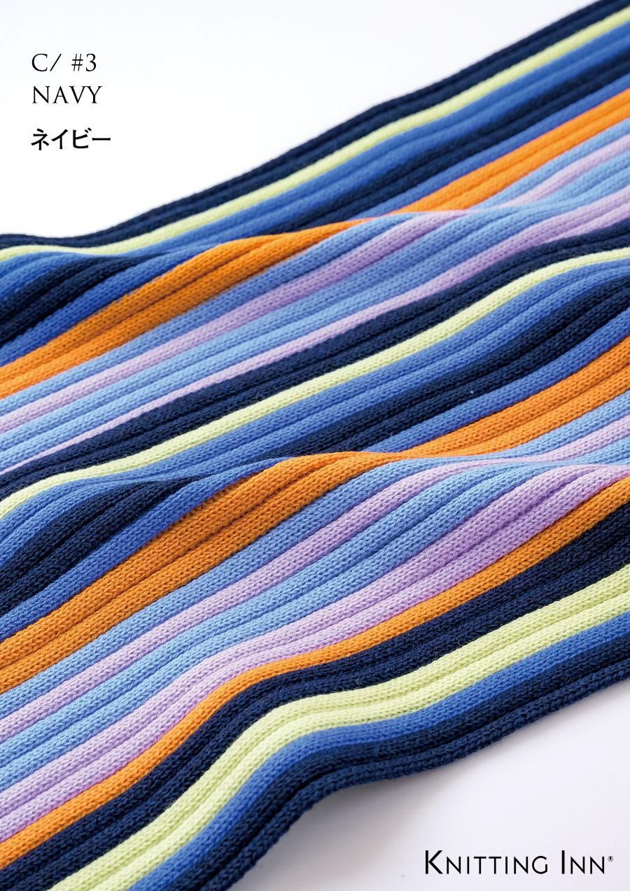 F-3351 ウールリブマフラー2022／WOOL RIBBED SCARF - KNITTING